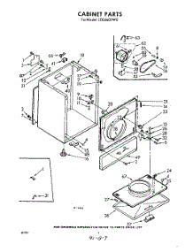 02 - Cabinet parts for Whirlpool Dryer LDE6600W0 / from AppliancePartsPros.com