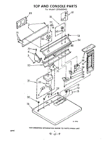 04 - Top And Console parts for Whirlpool Dryer LDE6600W0 / from AppliancePartsPros.com