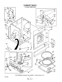 03 - Cabinet parts for Whirlpool Dryer LG8601XWN0 / from AppliancePartsPros.com