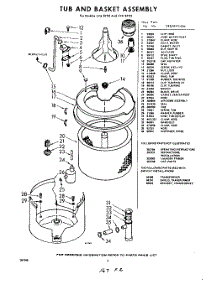 02 - Tub And Basket , Lit / Optional parts for Whirlpool Washer LVA8700W0 / from AppliancePartsPros.com