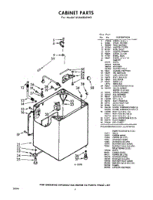 02 - Cabinet parts for Whirlpool Washer LXA6805W0 / from AppliancePartsPros.com