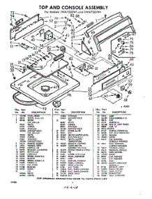 04 - Top And Console parts for Whirlpool Washer LWA7500W1 / from AppliancePartsPros.com