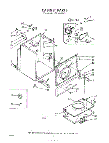 02 - Cabinet parts for Whirlpool Dryer LDE6600W1 / from AppliancePartsPros.com