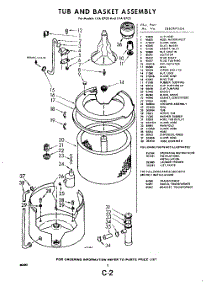 02 - Tub And Basket, Lit / Optional parts for Whirlpool Washer LVA8700W1 / from AppliancePartsPros.com