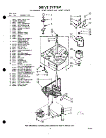 03 - Drive parts for Whirlpool Washer LWA7500W2 / from AppliancePartsPros.com