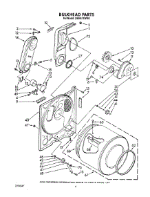 04 - Bulkhead parts for Whirlpool Dryer LG8651XWN0 / from AppliancePartsPros.com