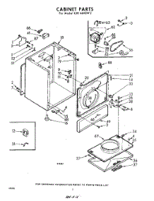 02 - Cabinet parts for Whirlpool Dryer LDE6600W2 / from AppliancePartsPros.com