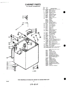 02 - Cabinet parts for Whirlpool Washer LXA6805W2 / from AppliancePartsPros.com