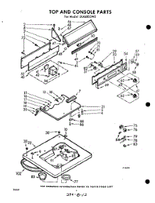04 - Top And Console parts for Whirlpool Washer LXA6805W2 / from AppliancePartsPros.com