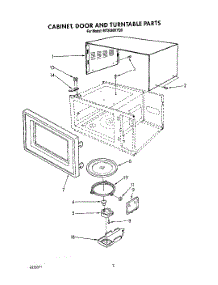 02 - Section parts for Whirlpool Microwave MT2080XYR0 / from AppliancePartsPros.com