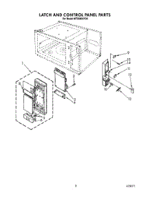03 - Section parts for Whirlpool Microwave MT2080XYR0 / from AppliancePartsPros.com