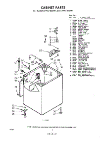02 - Cabinet parts for Whirlpool Washer LWA7505W1 / from AppliancePartsPros.com