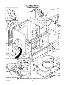03 - Cabinet parts for Whirlpool Dryer LG9101XTN0 / from AppliancePartsPros.com
