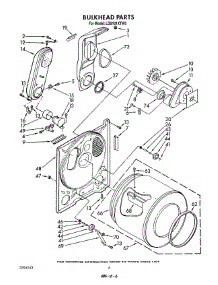 04 - Bulkhead parts for Whirlpool Dryer LG9101XTN0 / from AppliancePartsPros.com