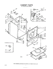 02 - Cabinet parts for Whirlpool Dryer LDE6680W1 / from AppliancePartsPros.com