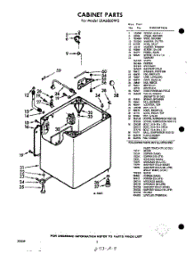 02 - Cabinet parts for Whirlpool Washer LXA6860W0 / from AppliancePartsPros.com