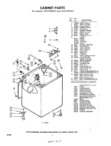 02 - Cabinet parts for Whirlpool Washer LWA7505W3 / from AppliancePartsPros.com