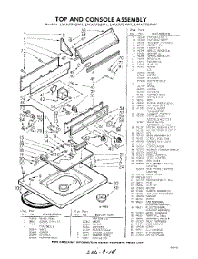 05 - Top And Console parts for Whirlpool Washer LWA7700W1 / from AppliancePartsPros.com