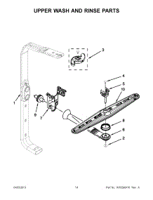 07 - Upper Wash And Rinse Parts parts for Kitchenaid Dishwasher KUDC10IXBL8 / from AppliancePartsPros.com