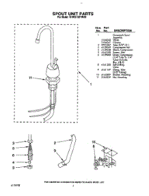 03 - Section parts for Kitchenaid Hot Water Dispenser KHWG160YCR0 / from AppliancePartsPros.com
