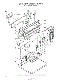 04 - Top And Console parts for Whirlpool Dryer LDE7500W0 / from AppliancePartsPros.com