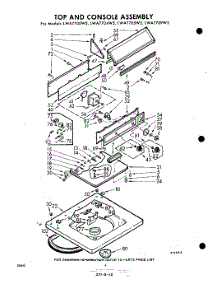 04 - Top And Console parts for Whirlpool Washer LWA7700W5 / from AppliancePartsPros.com