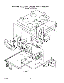 03 - Burner Box, Gas Valves And Switches parts for Kitchenaid Cooktop KGCT305TAL0 / from AppliancePartsPros.com