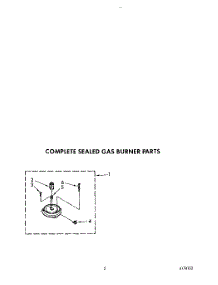04 - Complete Sealed Gas Burner parts for Kitchenaid Cooktop KGCT305TAL0 / from AppliancePartsPros.com