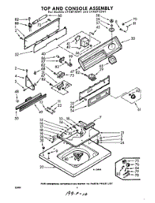 04 - Top And Console parts for Whirlpool Washer LVA8745W1 / from AppliancePartsPros.com