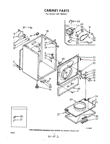 02 - Cabinet parts for Whirlpool Dryer LDE7800W1 / from AppliancePartsPros.com
