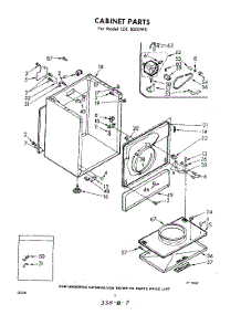 02 - Cabinet parts for Whirlpool Dryer LDE8000W0 / from AppliancePartsPros.com