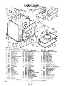 04 - Cabinet parts for Whirlpool Dryer LDE8800W0 / from AppliancePartsPros.com