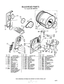 05 - Bulkhead parts for Whirlpool Dryer LDE8800W0 / from AppliancePartsPros.com