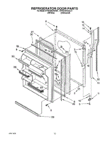 06 - Refrigerator Door parts for Kitchenaid Refrigerator KTRC22KAAL01 / from AppliancePartsPros.com