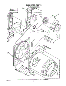 04 - Bulkhead parts for Whirlpool Dryer LG9381XTN0 / from AppliancePartsPros.com