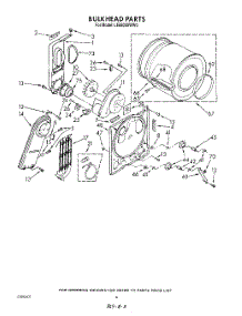 04 - Section parts for Whirlpool Dryer LE8600XWN0 / from AppliancePartsPros.com