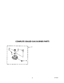 04 - Complete Sealed Gas Burner parts for Kitchenaid Cooktop KGCT305TBL2 / from AppliancePartsPros.com