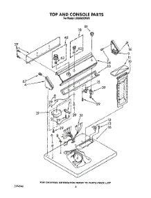 03 - Section parts for Whirlpool Dryer LE8650XWN0 / from AppliancePartsPros.com