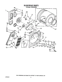 04 - Section parts for Whirlpool Dryer LE8650XWN0 / from AppliancePartsPros.com