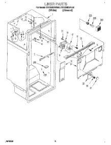 02 - Liner parts for Kitchenaid Refrigerator KTRC22KBAL00 / from AppliancePartsPros.com