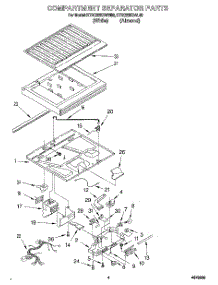 03 - Compartment Separator parts for Kitchenaid Refrigerator KTRC22KBAL00 / from AppliancePartsPros.com