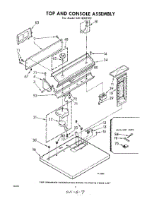 02 - Top And Console parts for Whirlpool Dryer LDI3001W0 / from AppliancePartsPros.com