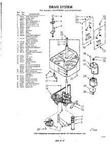 03 - Drive parts for Whirlpool Washer LVA9920W1 / from AppliancePartsPros.com