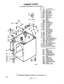 02 - Cabinet parts for Whirlpool Washer LXA7005W4 / from AppliancePartsPros.com