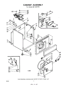 04 - Cabinet parts for Whirlpool Dryer LDI5521W0 / from AppliancePartsPros.com