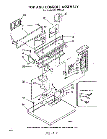 02 - Top And Console parts for Whirlpool Dryer LDI5701W0 / from AppliancePartsPros.com