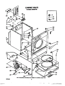 02 - Cabinet Parts parts for Whirlpool Dryer LE9300XTN1 / from AppliancePartsPros.com