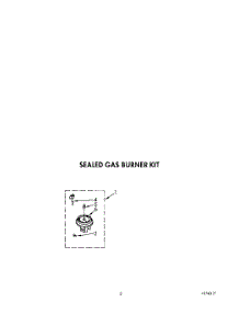 02 - Sealed Gas Burner Kit parts for Kitchenaid Cooktop KGCT365ABL0 / from AppliancePartsPros.com