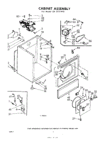 04 - Cabinet parts for Whirlpool Dryer LDI5751W0 / from AppliancePartsPros.com