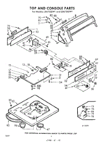 04 - Top And Console parts for Whirlpool Washer LXA7500W1 / from AppliancePartsPros.com